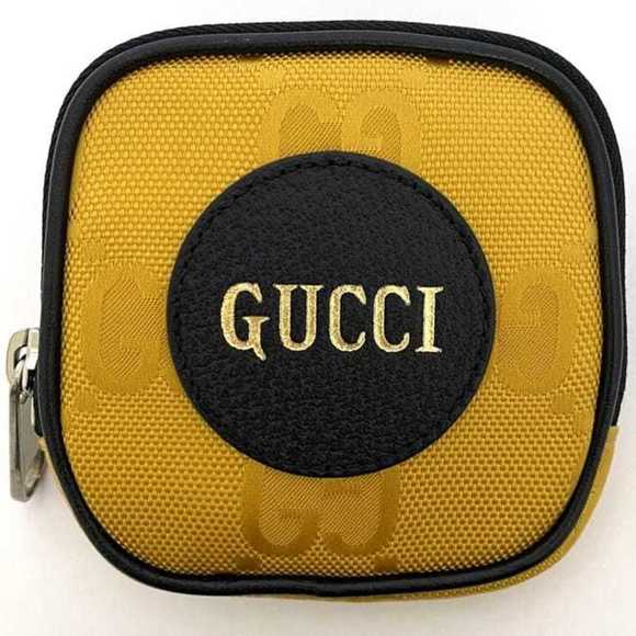 Gucci pouch yellow black off the grid 645060 ec-20650 nylon leather GUCCI GG cha - Picture 7 of 10
